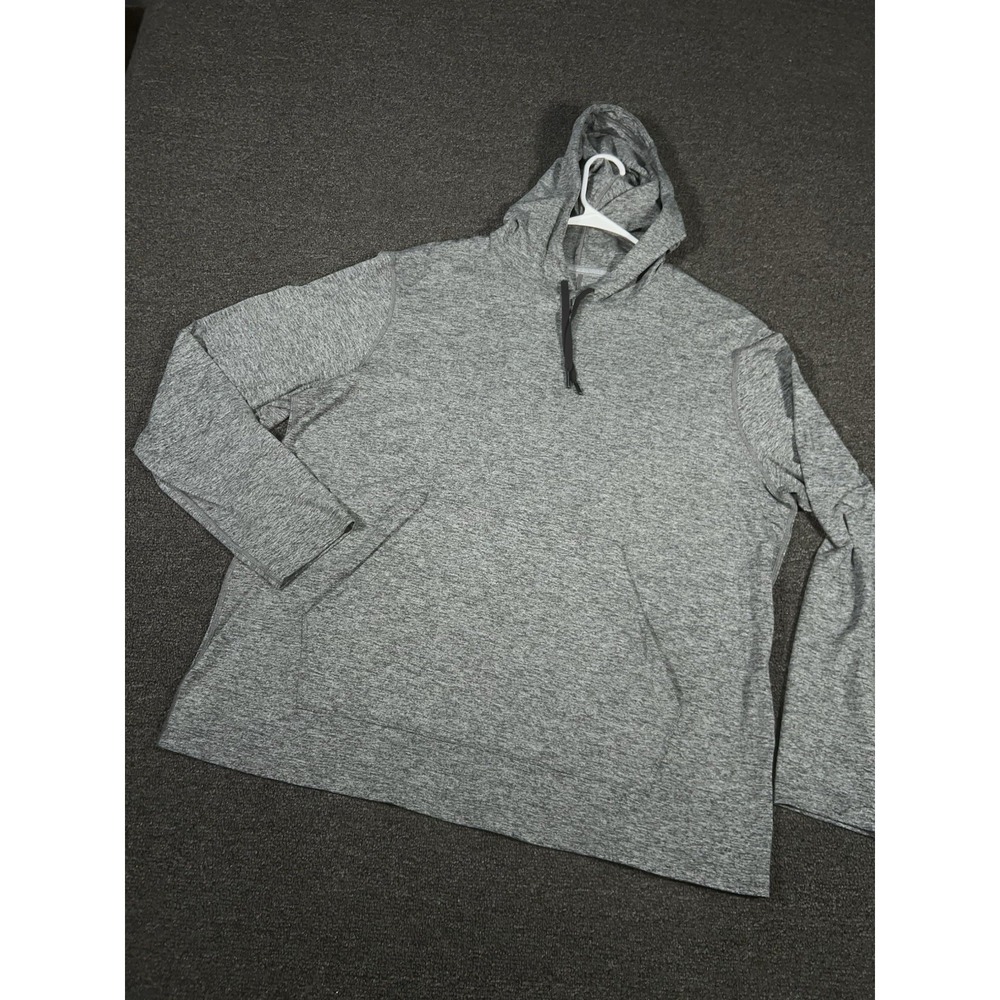 Lululemon Hoodie Men's 2XL Gray Metal Vent Tech Performance Gym Athleisure